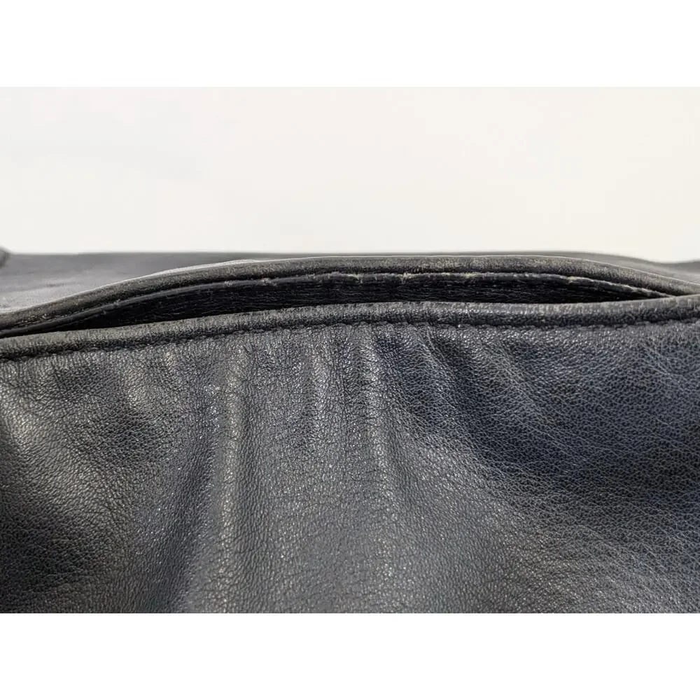 Coach Izzy Leather Carryall Satchel Bag Black Double Handle Purse F24683